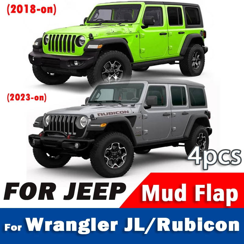 

FOR JEEP Wrangler Sahara JL Mudguard Wrangler Rubicon Mudguard Mudflaps Fender Mud Flap Guards Splash Mudguard Car Accessories
