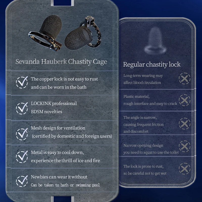 Adjustable Metal Chastity Cage for Men with Honeycomb Design Cock Cage Lock Device, Male Anti Cheating Penis Adult Toy Device