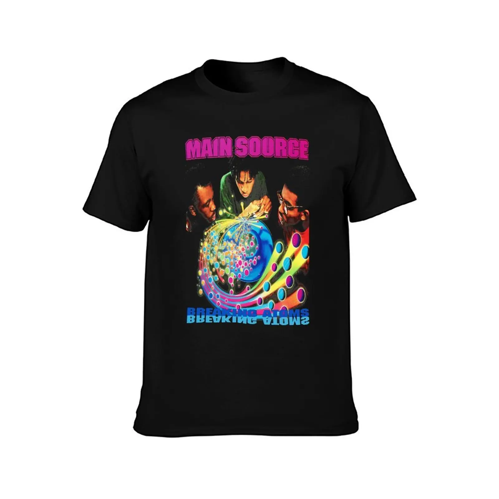 Main Source T-Shirt, Summer Casual Cotton Tee, Oversized Streetwear Tops, Vintage Graphic Print, Loose Fit Short Sleeve