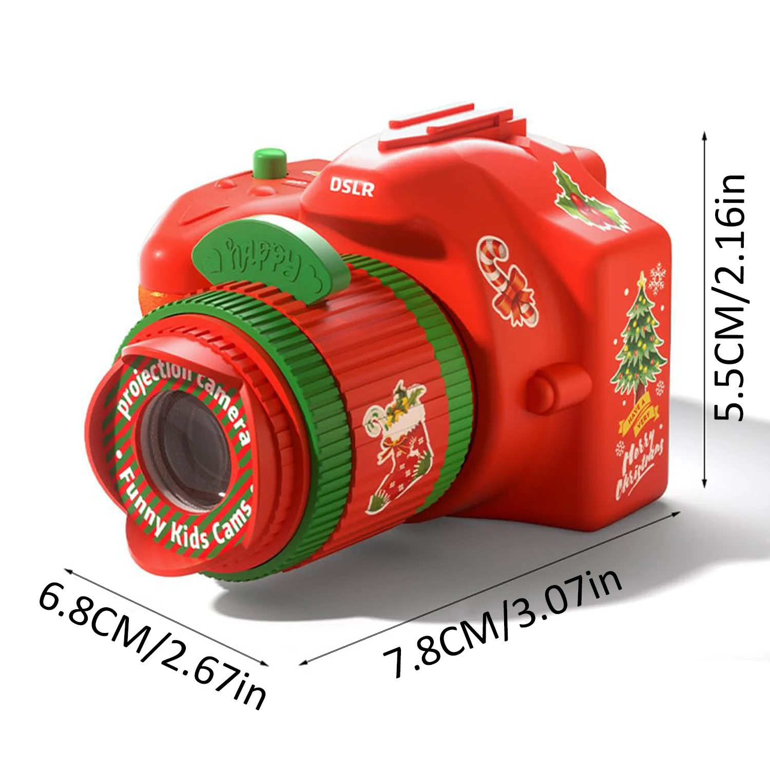 Children's Christmas projection camera toys, baby camera projectors, fun puzzle early education lighting toys gifts