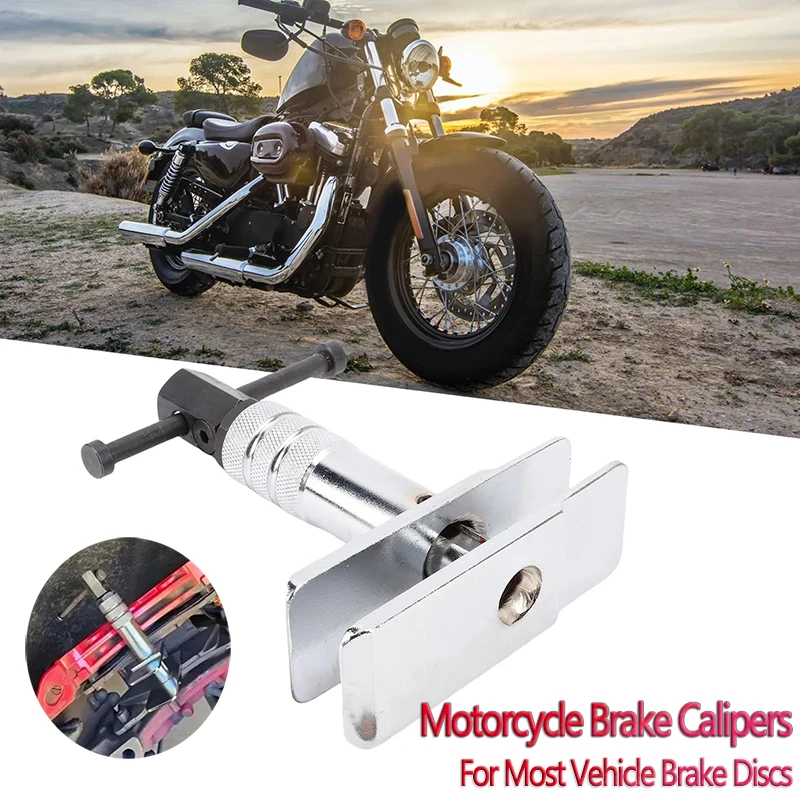 

Silver Heavy Duty Motorcycle Brake Pad Calipers Spreader Compression Tool Disassemble Repair Tools For Most Vehicle Brake Discs