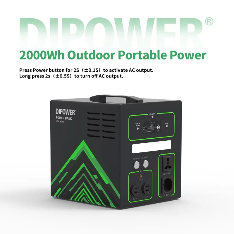 

Outdoor 1000W 2000W 1KW 2KW Power Station 220V UPS Generator Solar Lifepo4 Battery Portable Power Station for Home Use