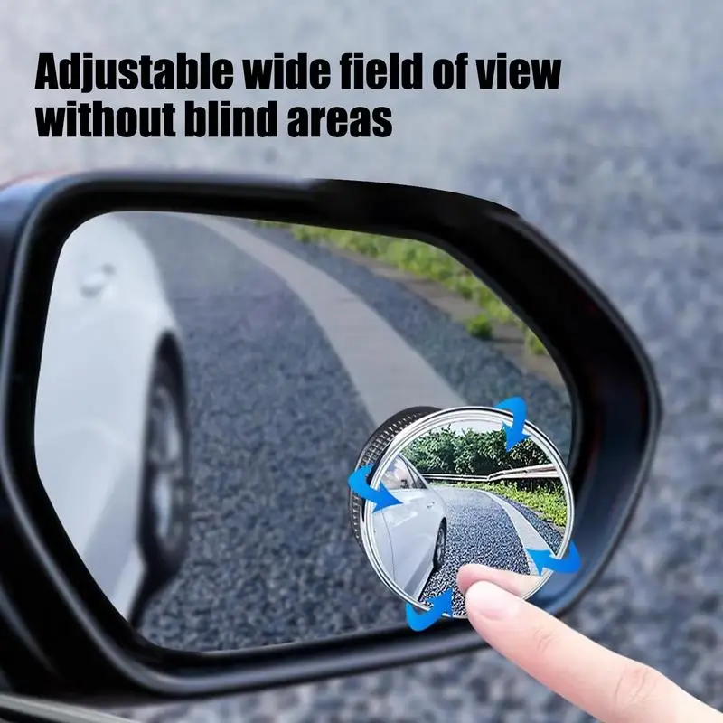

Car Side Mirror 2 Pieces Wide Angle Rear View Mirrors 360 Degree Adjustable Suction Cup Auxiliary Exterior Automotive