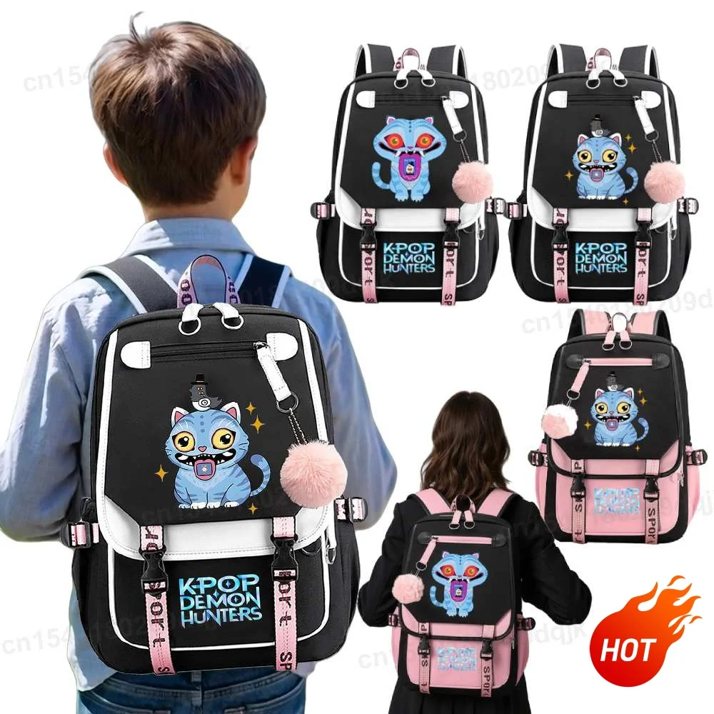 

Школьный рюкзак для студентов KPop Movie Daily Bagpack 2025 Горячие рюкзаки с принтом фильмов для девочек и мальчиков Сумка с USB-портом для ноутбука