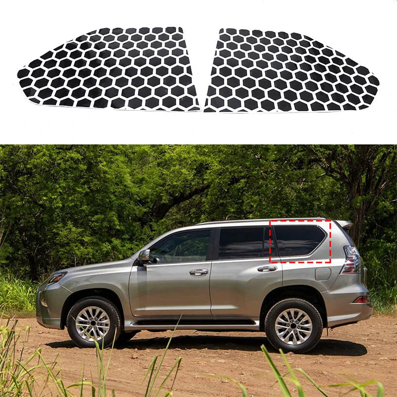 

For Lexus GX460 URJ150 2014-2018 PVC Honeycomb Car Rear side window Vinyl Decal Stickers Car Accessories
