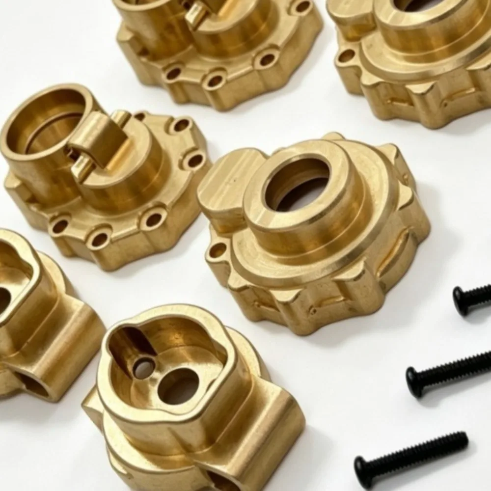 Brass Rear Hub Carriers Rear Axle Connectors Metal Upgrade Parts Compatible With TRAXXAS TRX4 TRX6 HUANGBOTOYS R1001 1/10 RC Car