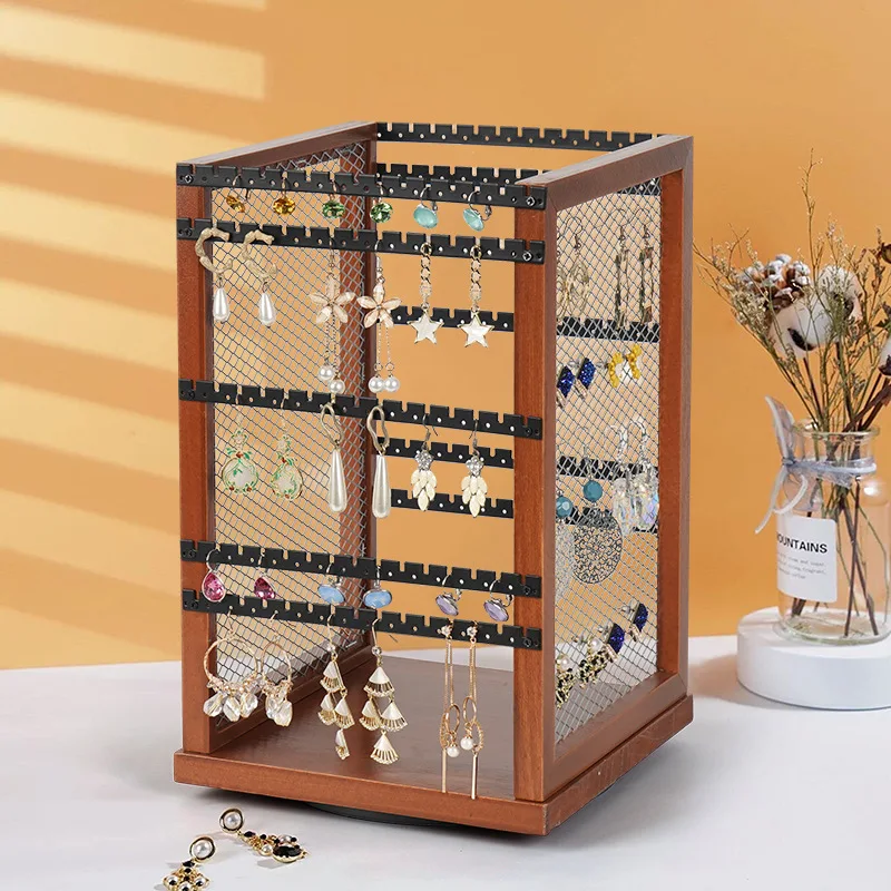 

Rotating Display Stand Earring Organizer Showcase Bracelets Earring Holder Storage Jewelry Portable Rotating Base Exhibition