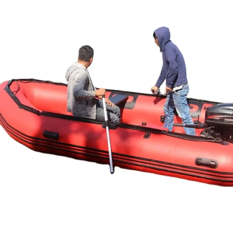 

2025 Popular Inflatable 1.2mm PVC Kayak For Fishing With Outboard Motor Sport Yacht Style Air Floor Drifting Combo Set Offered