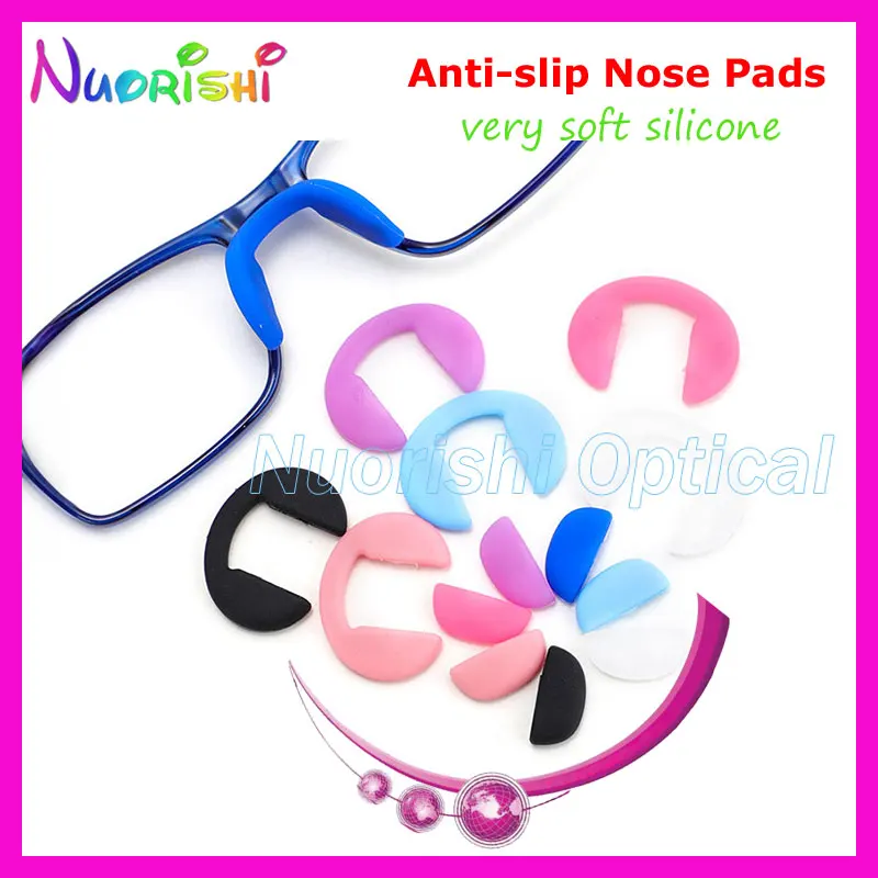 5 pairs T2350 7 Colors Soft Silicone Anti-slip Nose Pads For Kids Glasses Accessories Free Shipping