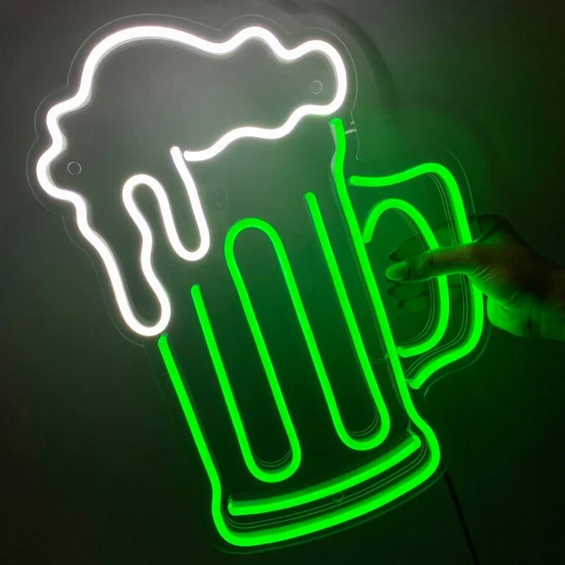 Beer Led Neon Light Sign Shop Bar Neon Restaurant Decorative Light Nightclub Plaza Decorative Lights Neon Bedroom Wall Kitchen