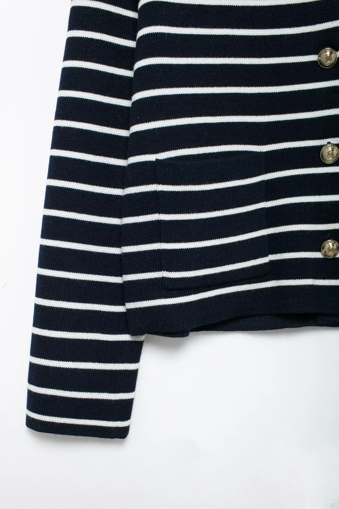 TRAF Striped Cropped Cardigan Women Autumn Knitwears Knitted Short Sweaters Cardigan for Women Long Sleeve Button Cardigan Woman