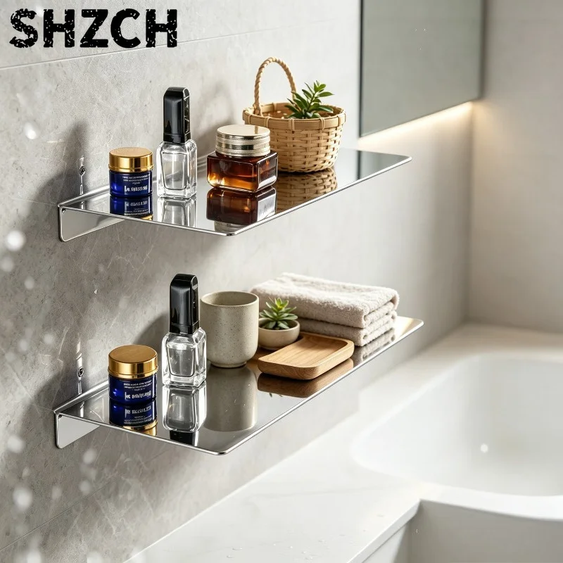 Estante de Acero Inoxidable 304 para Montar en la Pared, Organizador de Almacenamiento para Ducha, Soporte para Espejo de Baño c