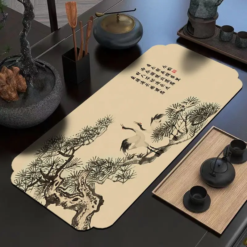 Diatom Mud New Chinese Style Zen Tea Table with Quick Drying and Water Absorption Traditional Home Decoration