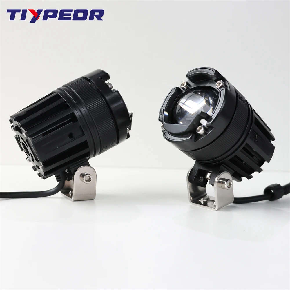 

TIYPEOR Universal Motorcycle Light Auxiliary Light Fog Light Spotlight High/Low Beam For Off-Road ATV UTV Motor Driving Light