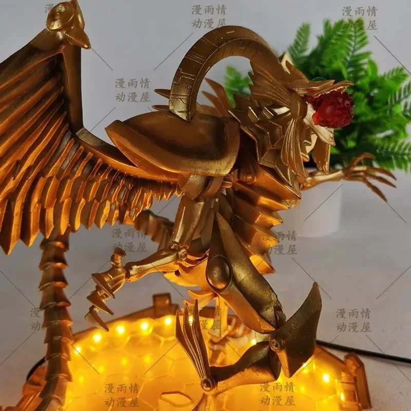 Yu-Gi-Oh anime Figure The Winged Dragon of Ra Figure with light 22cm PVC Statue Collectible Decoration Valentine's day Toy Gifts