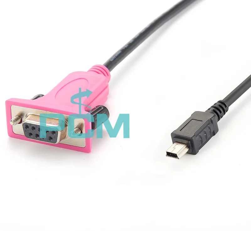 Compatível com cabo de dados de equilíbrio DB9 para cabo de porta serial Mini USB RS232