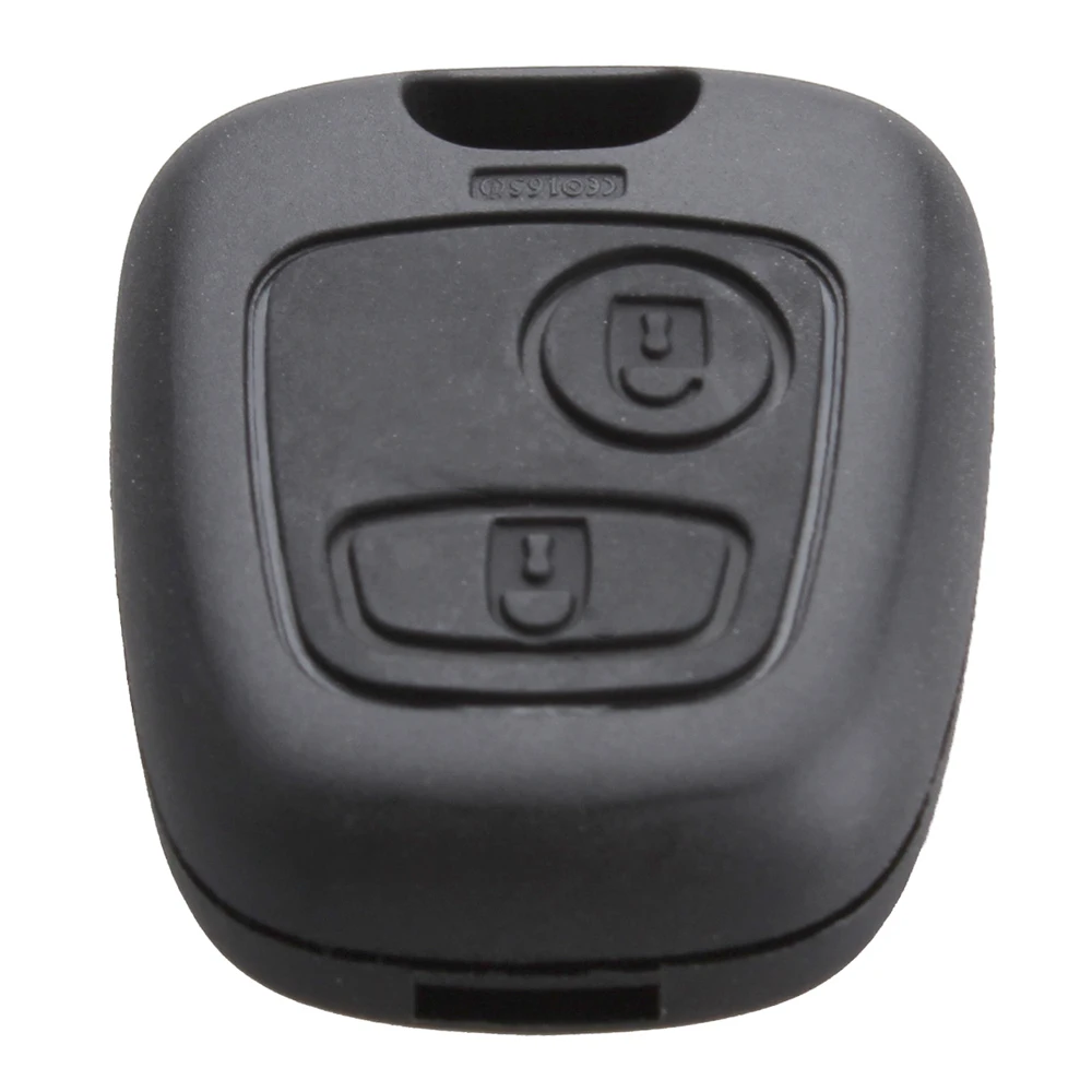 

Black 2 Buttons PP Entry Replacement Key Remote Fob Shell Case for PEUGE-OT 106 107 206 207 307 406 407