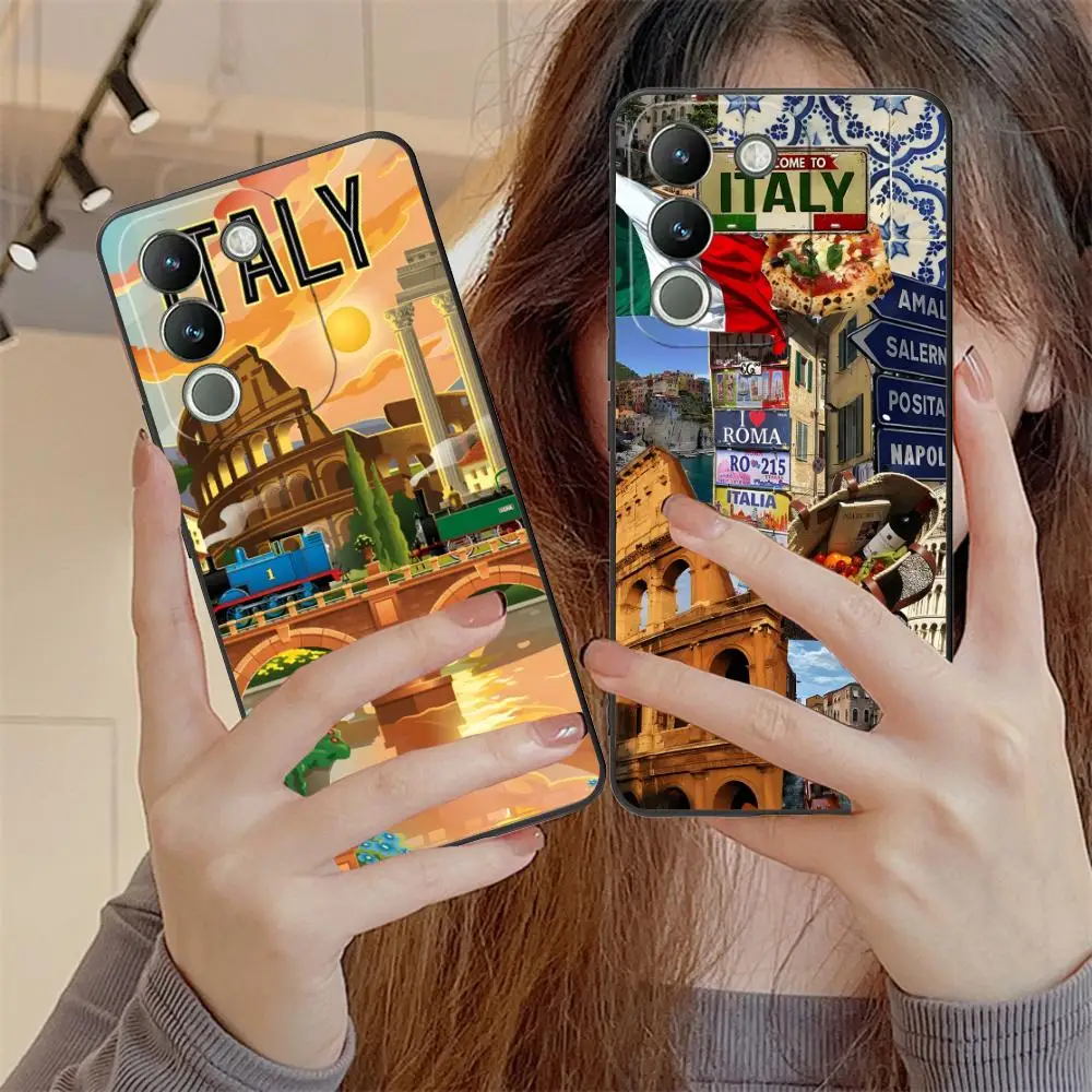 

Чехол для мобильного телефона с флагом Италии для VIVO V60 V50 V40 V30 V29 V27 V25 V23 Pro Lite 5G с цветным принтом, роскошный чехол