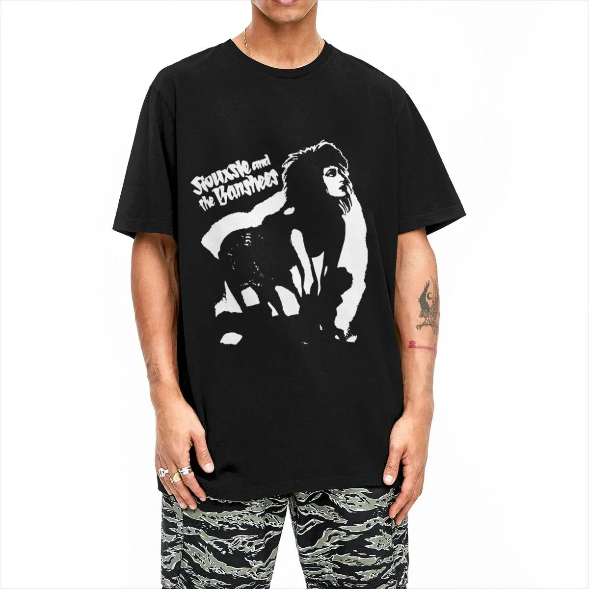 

Siouxsie And The Banshees T Shirts Men Women Funny T-Shirt Crew Neck Punk Rock Band Tees Short Sleeve Tops