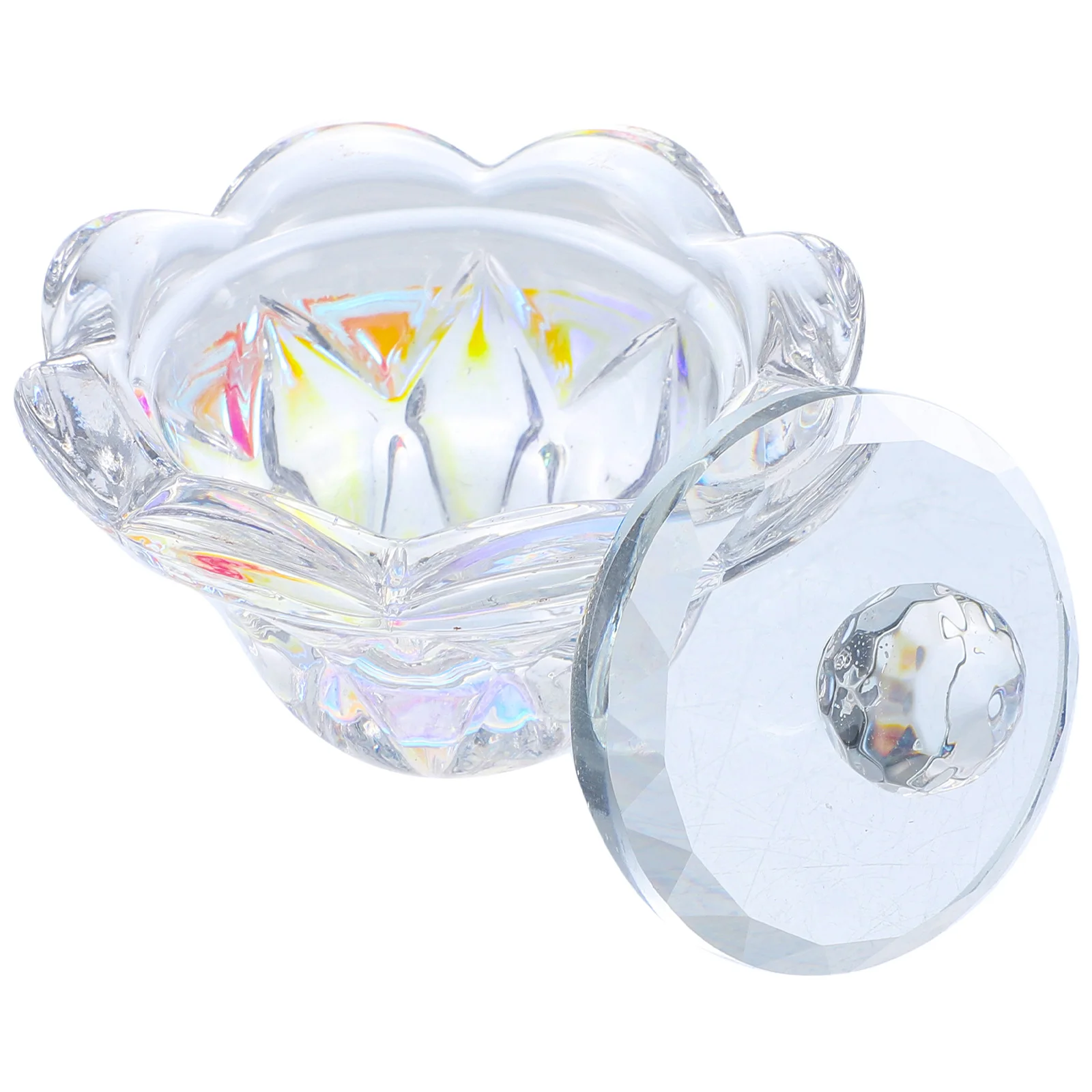 1 pçs copo de cristal da arte do prego design irregular resistente recipiente de mistura de pó líquido para manicure salão de beleza manicure copo líquido