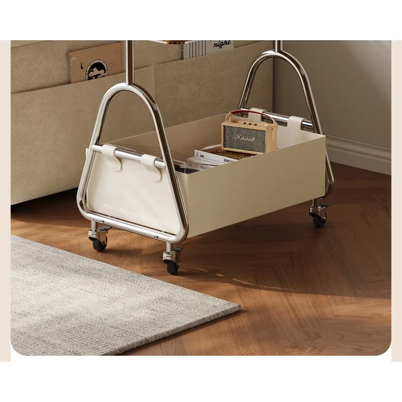 Medieval trolley mobile side table coffee table living room small apartment folding small table sofa side cabinet snack rack