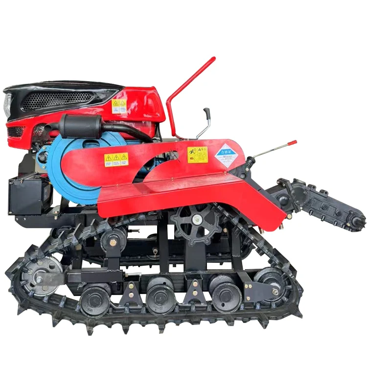 25 HP Crawler Tiller Field Trencher Small Household diesel Tractor