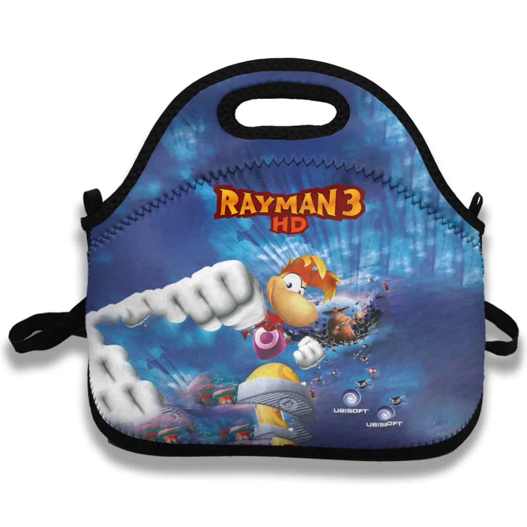 

Rayman-Legends-Adventures Game Portable Lunch Bag for Children Food Thermal Box Durable Cooler Lunchbox with Shoulder Bag