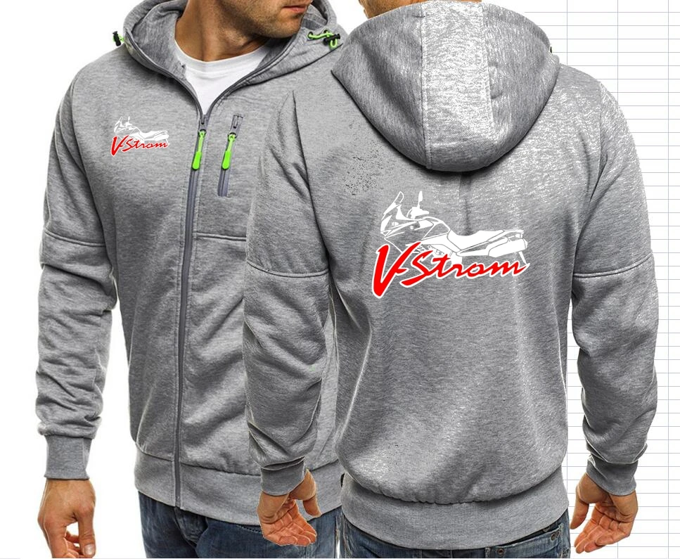 VStrom DL 650 Motorcycle Motorsport Team _Suzukies_ Men\'s Jackets Hooded Coats Zipper Sweatshirts Male F1 Clothing Outerwear