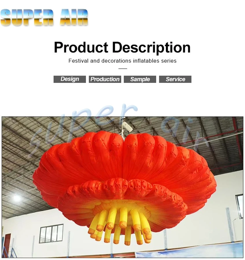 맞춤형 아름다운 풍선 식물 모형, 건물 장식용 핑크색 연꽃 풍선