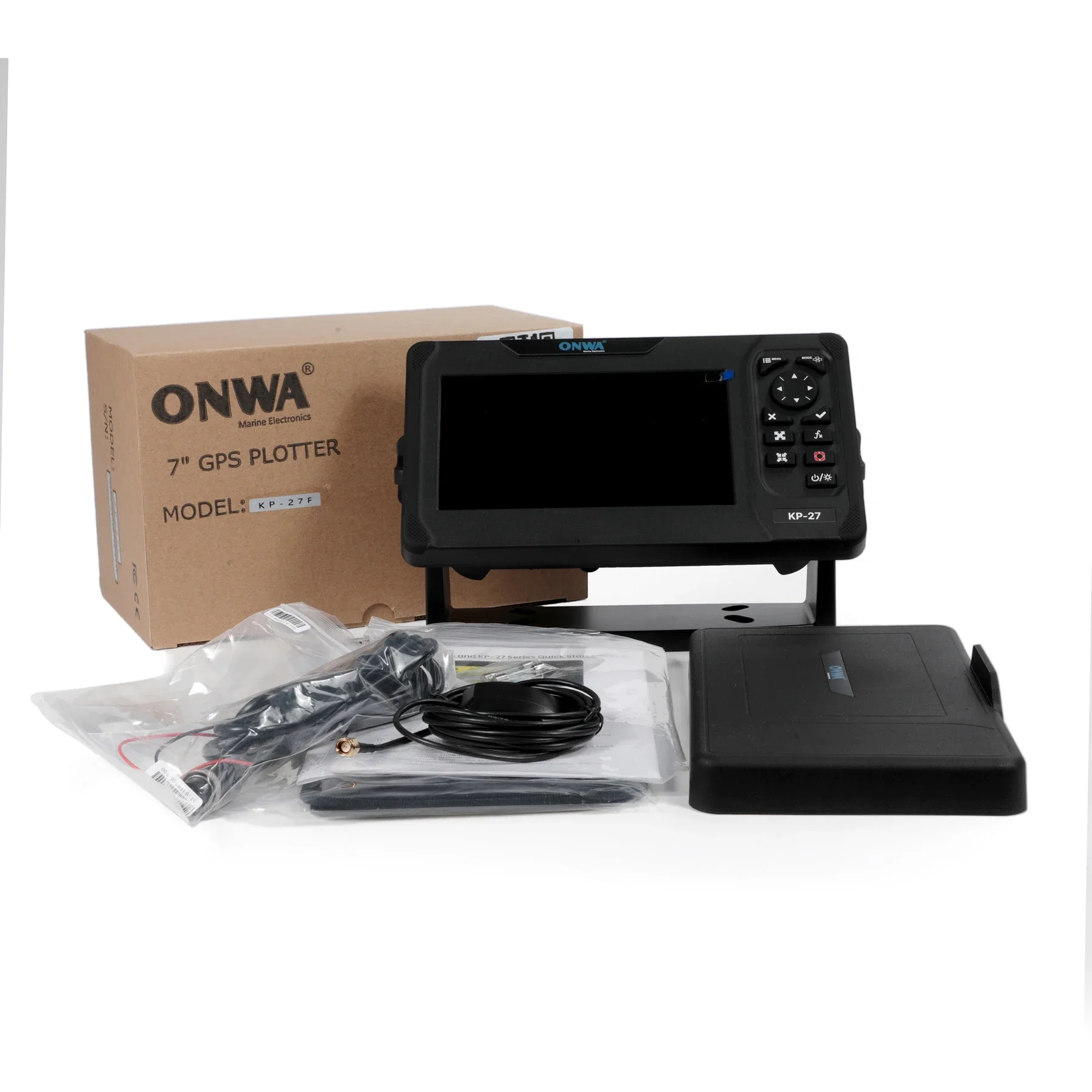 ONWA KP-27F 7-inch Marine GPS Chart Plotter Marine Built-in Fish Finder depth sounder sonar fish finder With fish transducer