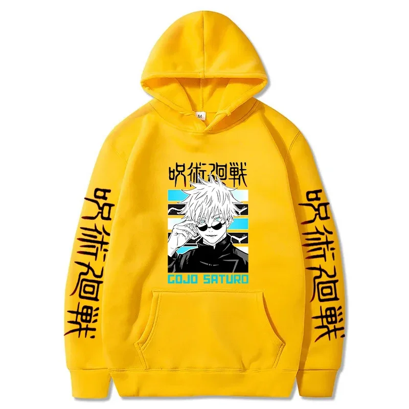 2024 Spring Autumn Anime Fashion Plus Size Printed Sweatshirt Jujutsu Kaisen Mens Hoodie Harajuku Streetwear Yuji Itadori Hoodie