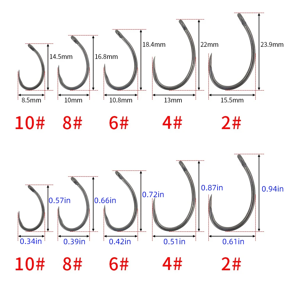 Hirisi 50pcs  Coating High Carbon Stainless Steel Barbless Hooks 8012 Fishing Hook Fishing Tool Accessories