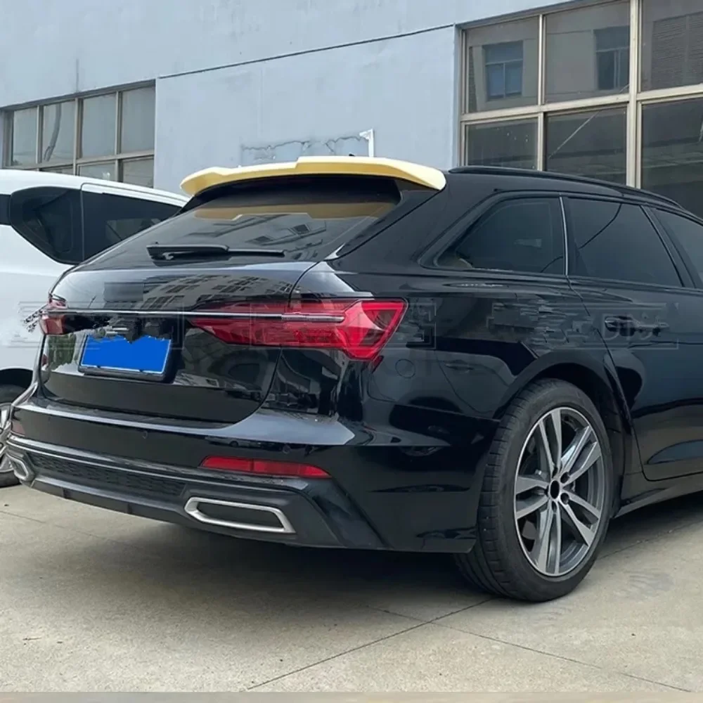 

2019 2020 2021 2022 For Audi A6 C8 Avant Allroad High Quality ABS Rear Roof Wing Spoiler Glossy Black Or White Car BodyKit