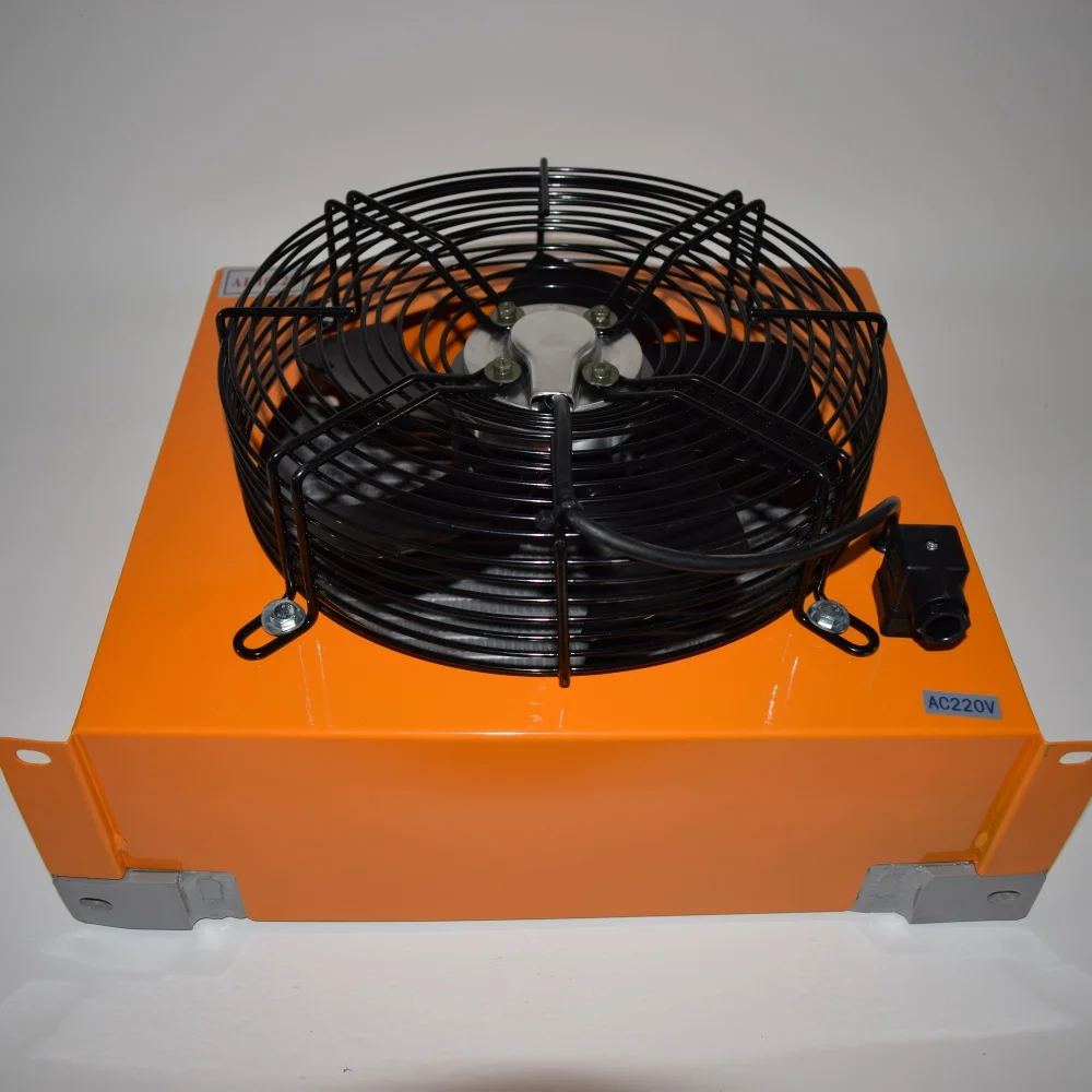 Temperature Controlled Oil Cooling Heat Exchanger Radiator 100L/min Hydraulic Aluminum Oil Coole AH1012T-CA Hydraulic Air Cooler