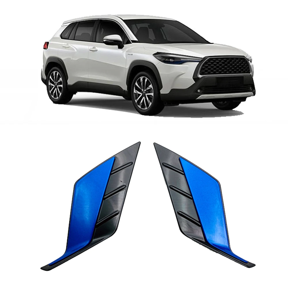 for Toyota Corolla Cross 2020 2021 ABS Chrome Blue Rear Fog Light Lamp Bezel Cover Trim Exterior Garnish