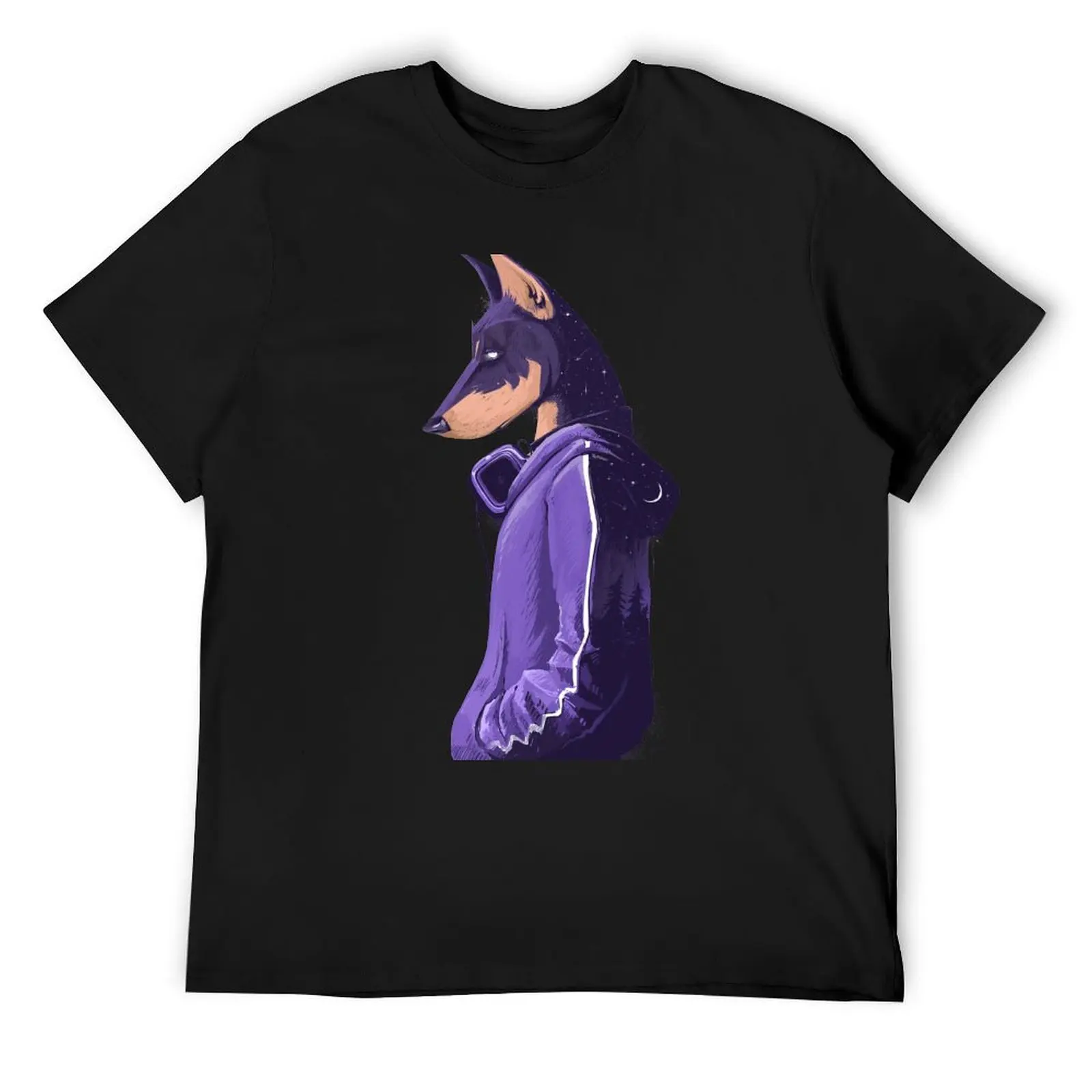 Night doberman T-Shirt graphic tee shirt oversized t shirt mens designer t shirt