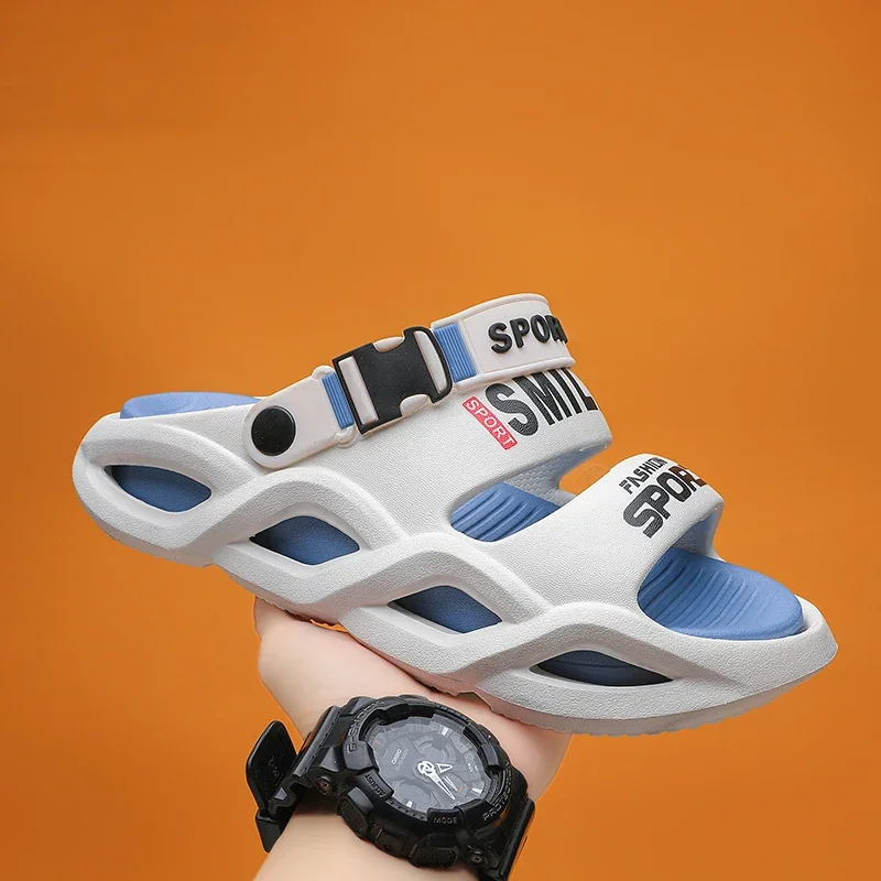 四季メンズスリッパ滑り止めメンズサンダルアウトドアビーチソフトカジュアルプラットフォームハウス屋内シャワーバスルームスリッパ