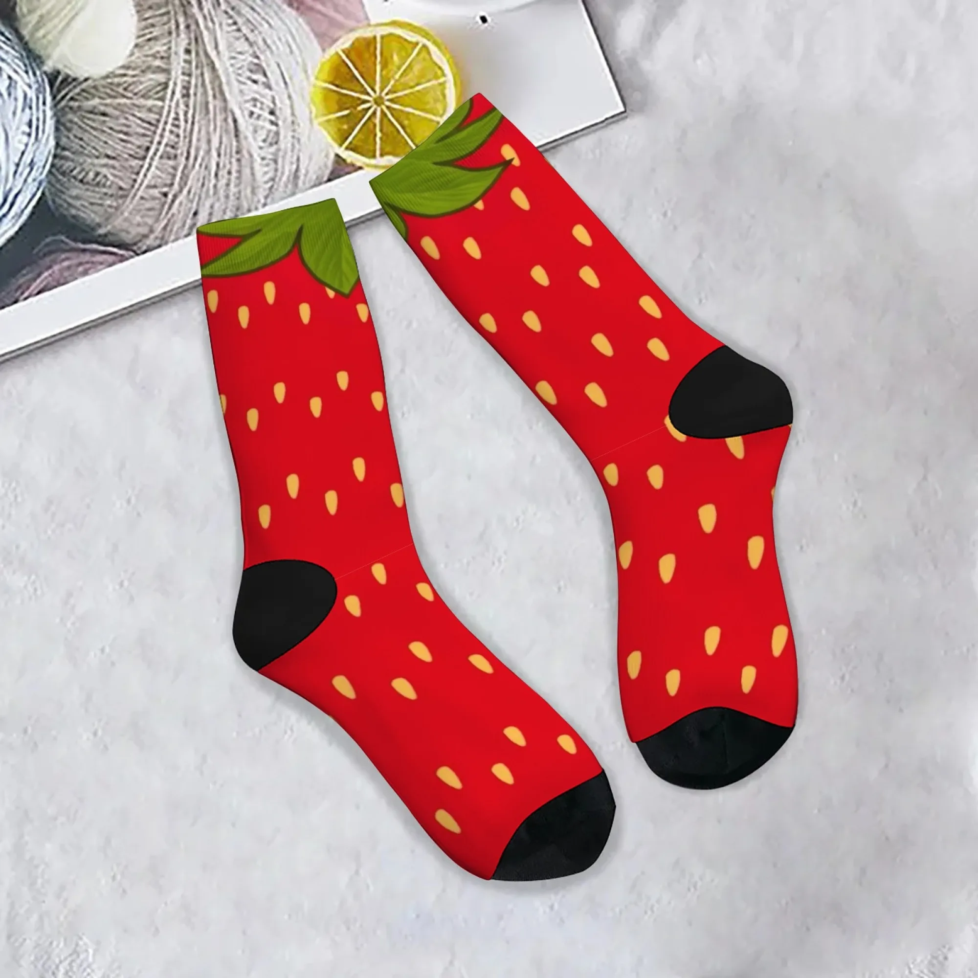 لطيف الكرتون الفراولة الرجال طاقم الجوارب الهيب هوب نمط الطازجة طباعة طاقم الجوارب هدية مثالية لعشاق الشارع الشهير ومحبي الفاكهة