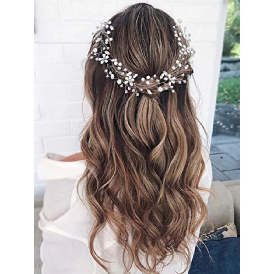 

First Communion Hair Accessories Silver Bridal Flower Girl Headpiece Wedding Hair Pieces for Brides
