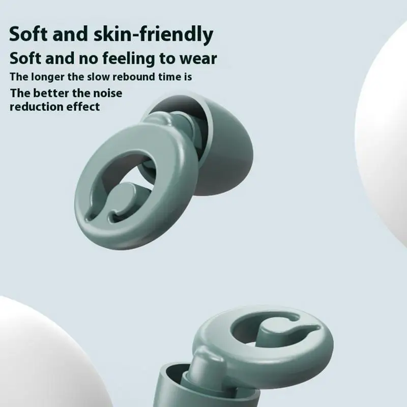 Tapones para los oídos para dormir, protectores de silicona impermeables, cancelación de ruido, insonorizados, para viaje y hogar