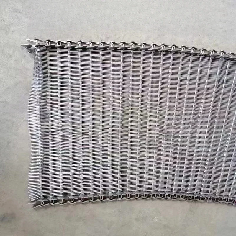 1PCS 304 stainless steel cleaning conveyor belt fo-od mesh chain tunnel furnace spiral mesh assembly line