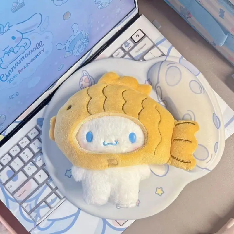 Sanrio Cinnamoroll Become Fish Pluszowa lalka Kreskówka Super urocza zabawka dekoracyjna Prezent urodzinowy dla dzieci Wypchana zabawka Anime Peryferia