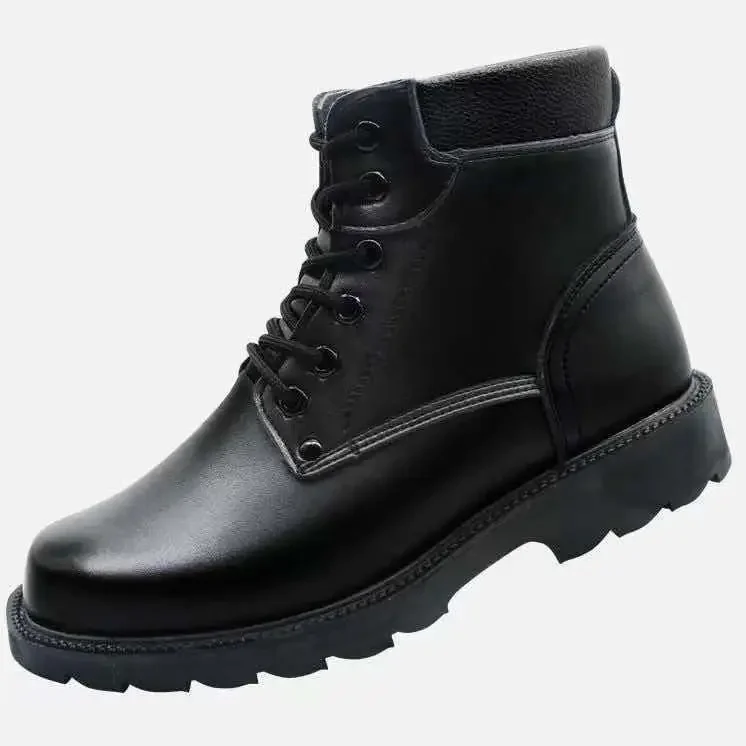 

Men's Motorcycle Boots Comfortable Platform Boots Men's Outdoor High Top Leather Boots Fashion Comfortable Waterproof Men Shoes