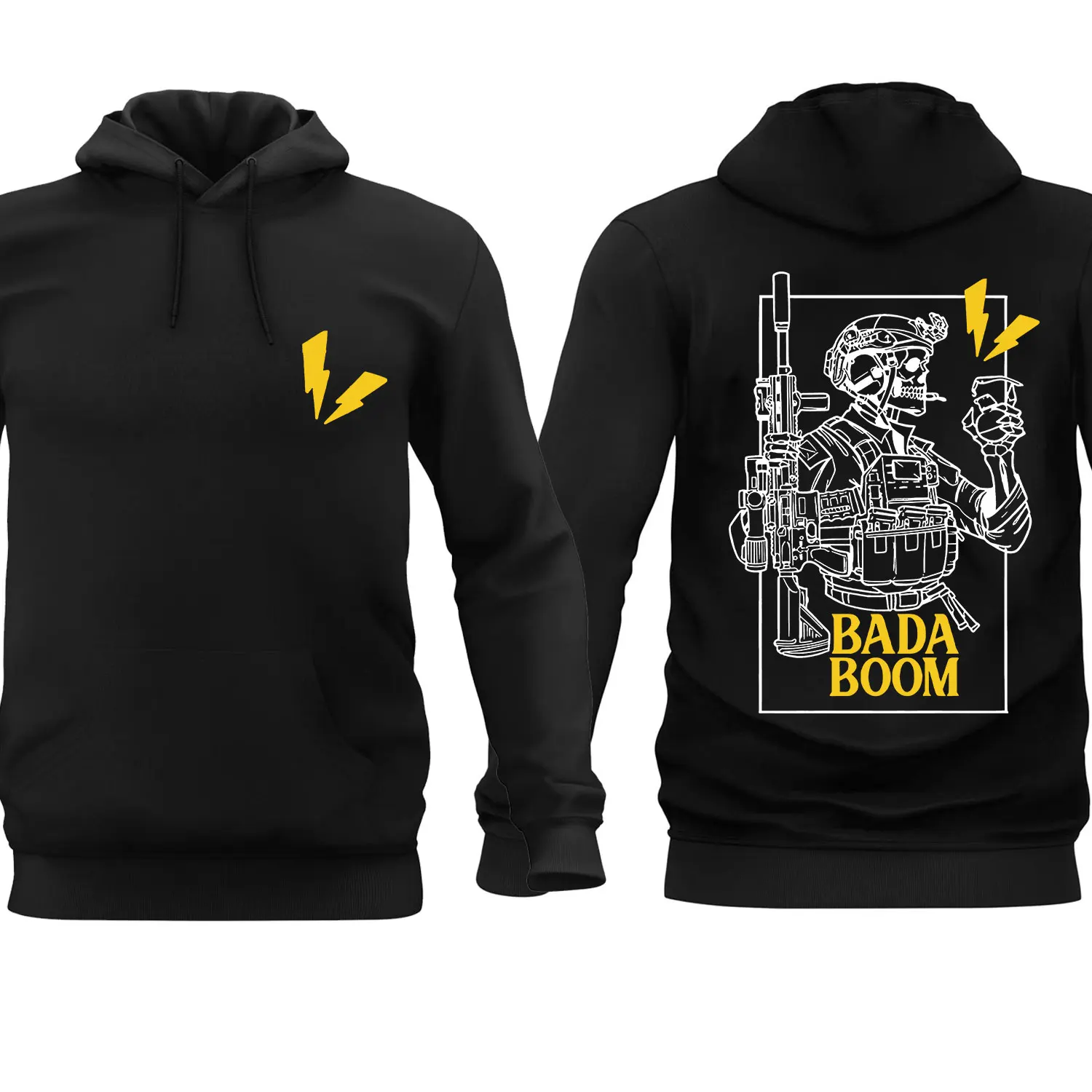 Bada Boom Schädel Männer Taktik Hoodie Trainingsanzug Herbst Winter Outdoor Sport Casual Hoodies Kleidung Militär Enthusiasten