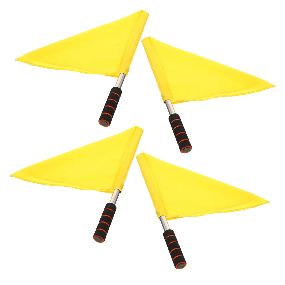 4pcs Small Handheld Traffic Control Referee For Sports Games Party Parade Decor Mini Waving Flags Portable Signal Flags