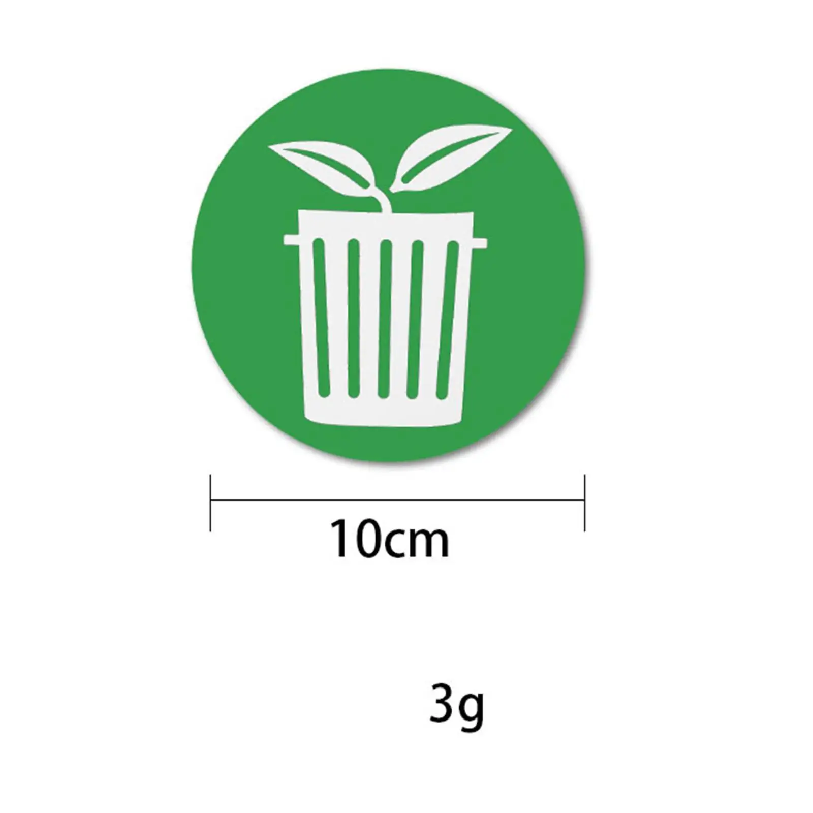 12 قطعة من ملصقات سلة المهملات، ملصق إعادة تدوير سلة المهملات، ملصق إعادة تدوير القمامة المستدير الكبير للمنزل والمكتب والحدث التجاري