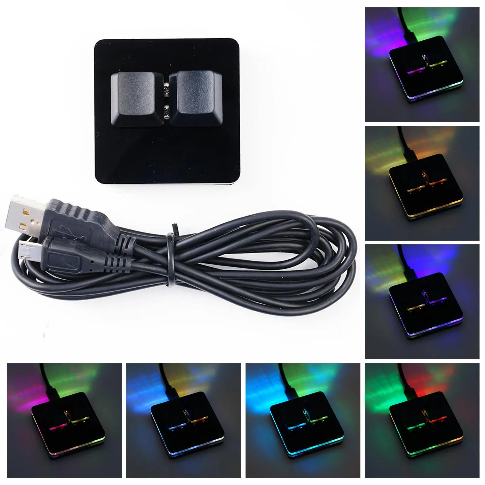 Nero 2 tasti Mini tastiera rosso/argento interruttore OSU tastiera meccanica da gioco programmabile USB tastiera personalizzata Keycaps per PC