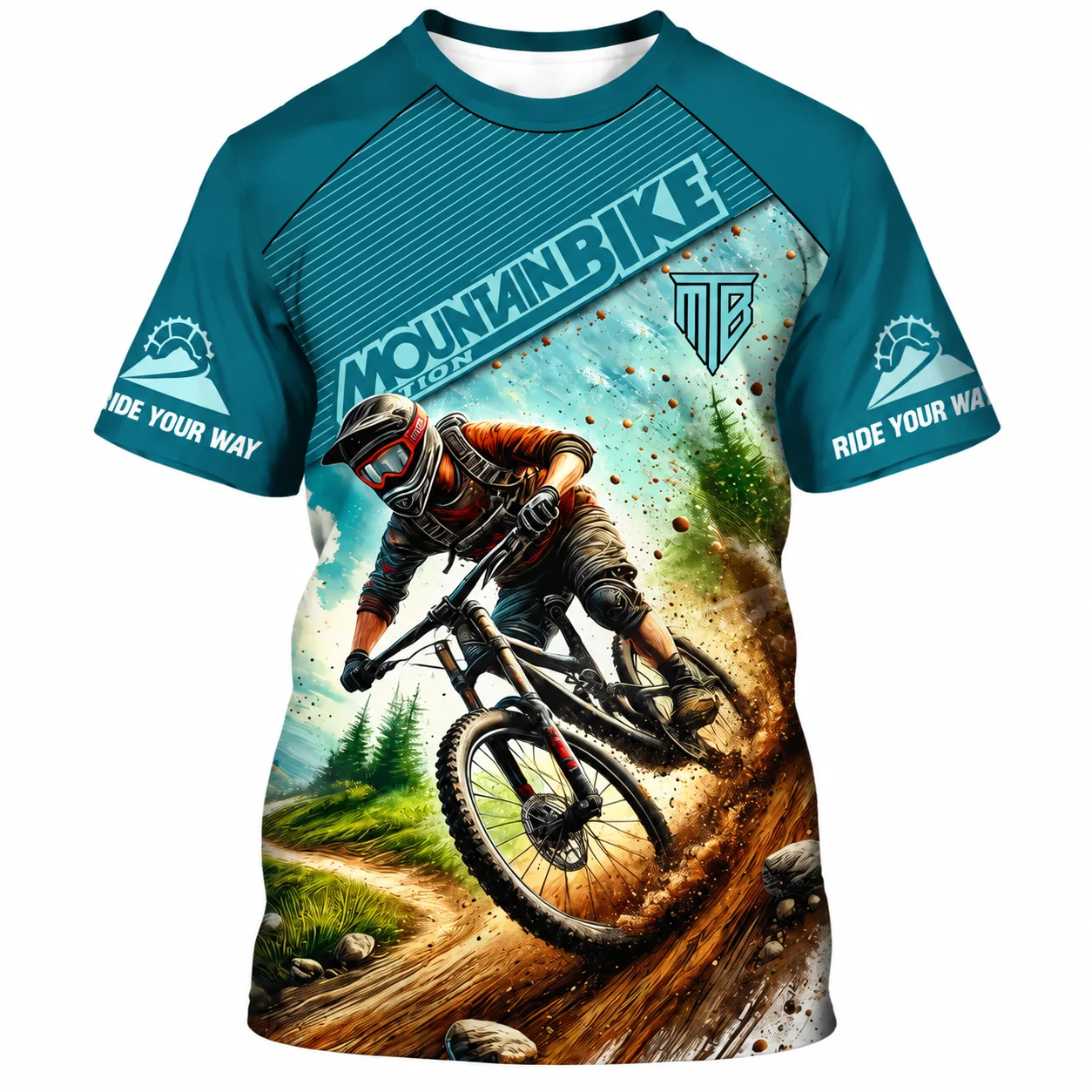 Men Mountain Bike Jersey MTB Cycling Shirt Short Sleeve Bike Racing Jersey Quick Dry Breathable Outdoor Trail Riding Sportswear