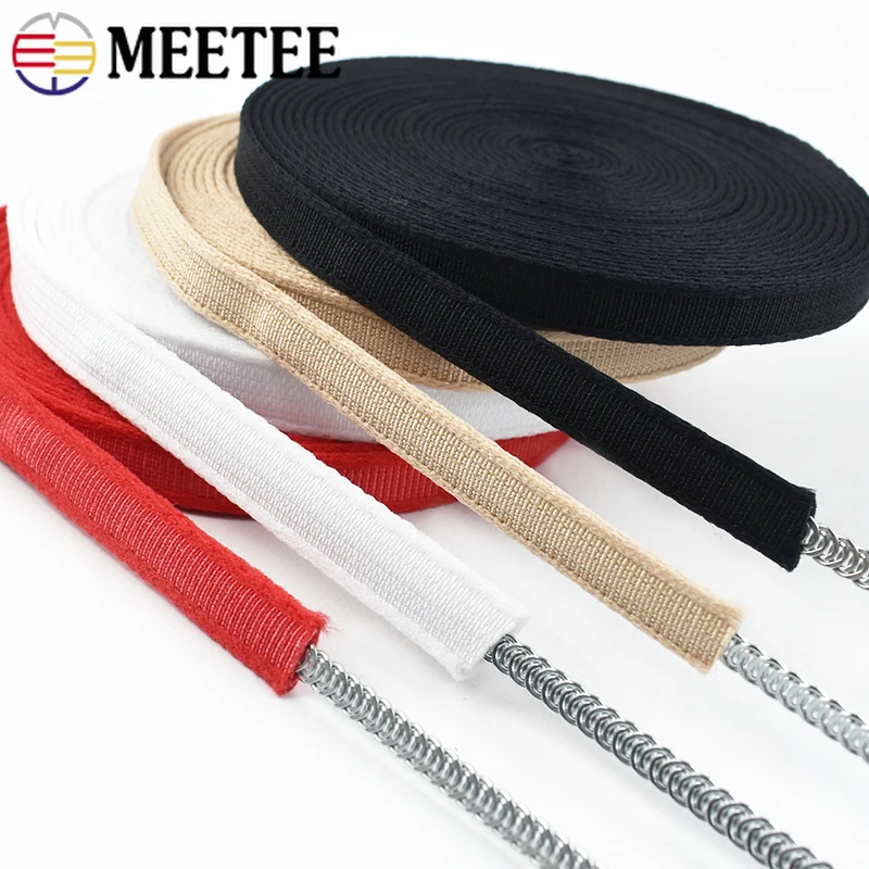 5-20M 10mm Nylon Bra Underwire Casing Elastics Ribbon Band Plush Channeling Tape Underwear Lingerie