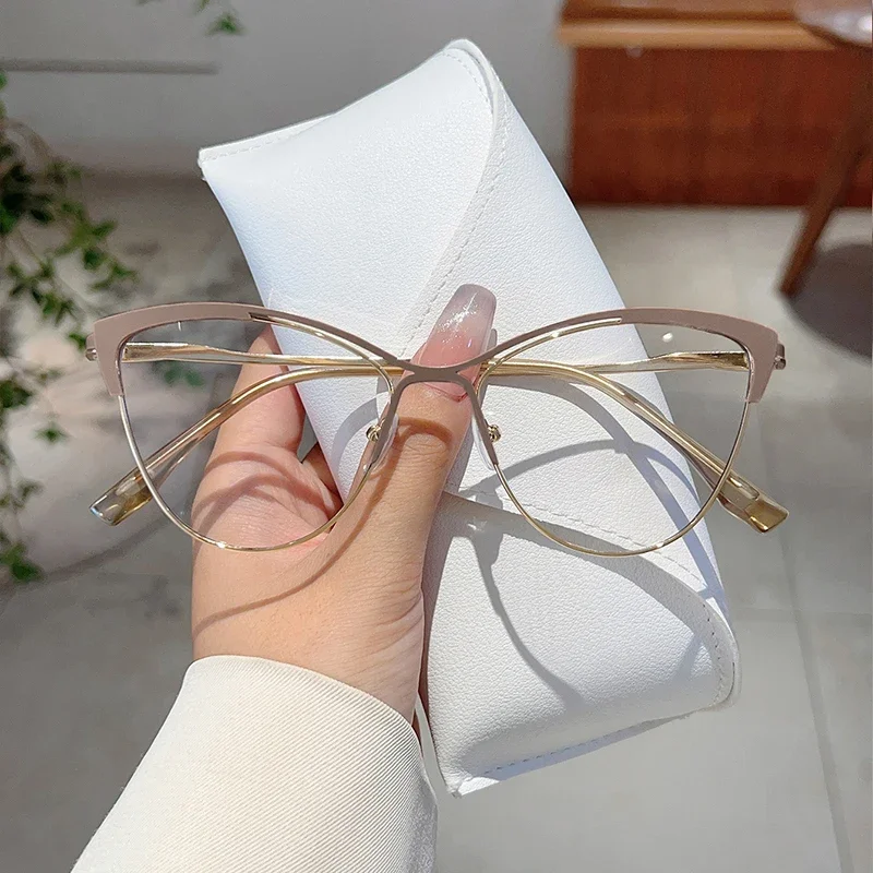 Kampt Vintage Cat Eye Brille Frauen stilvolle blaue Licht blockiert nicht verschreibung pflicht ige Brillen trend iges Design dekorative Brillen
